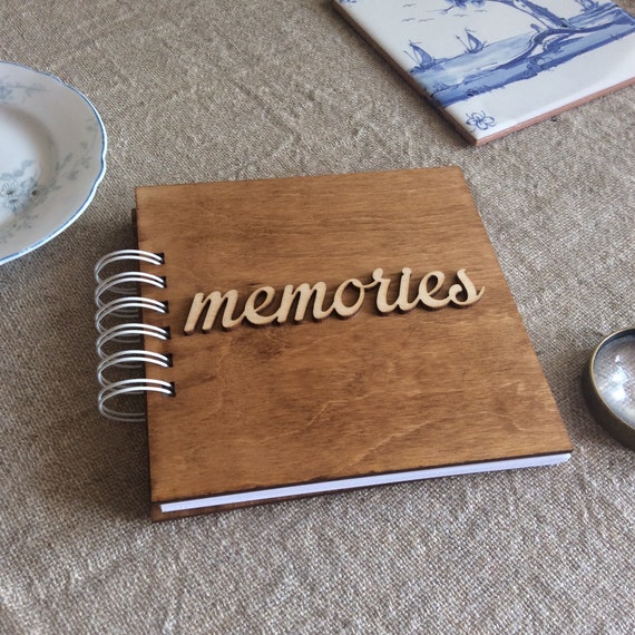 Photo Album Wooden Cover Book 25 Pages Photo Book Etsy