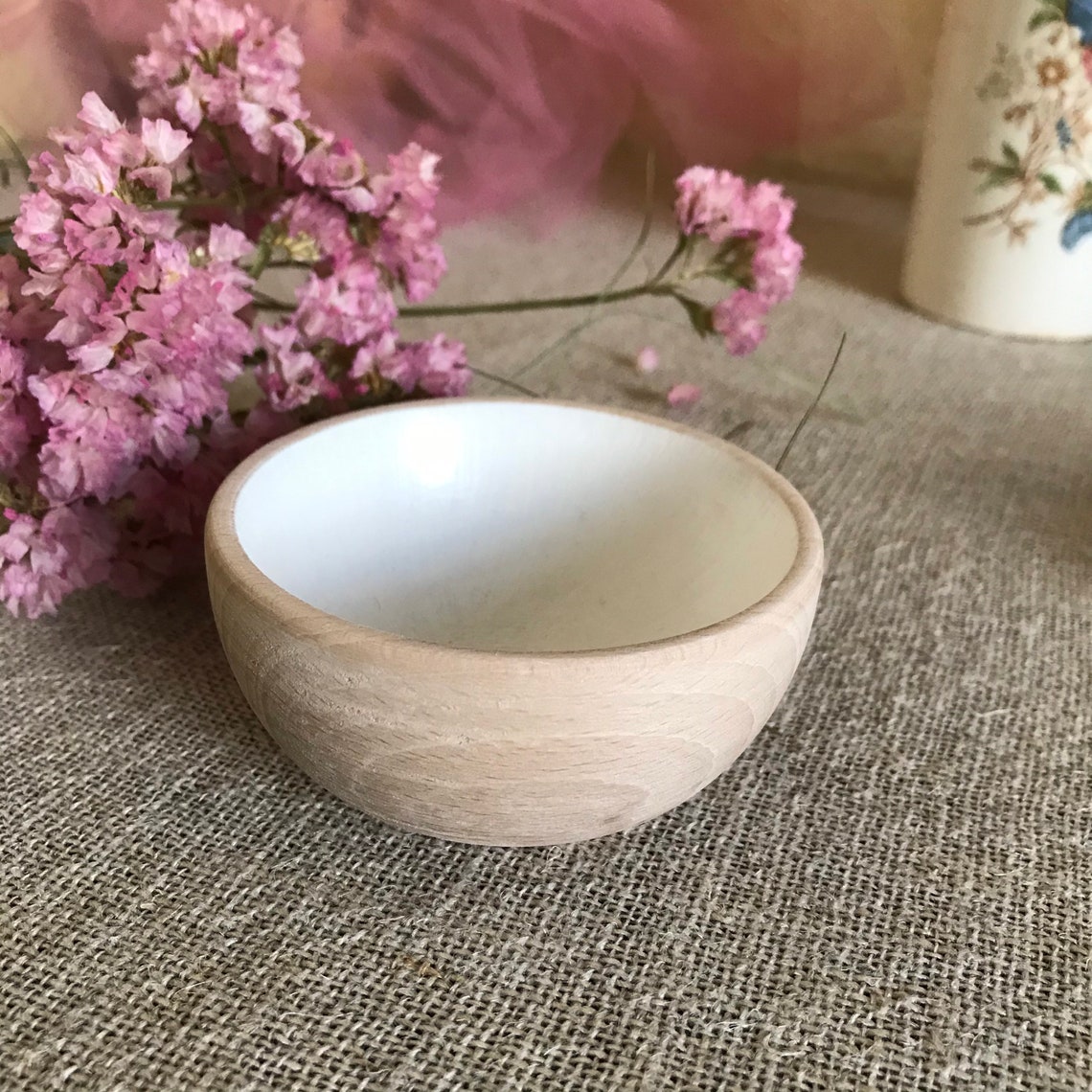 Wooden jewelry dish set of 2 small wood bowls trinket bowl Etsy