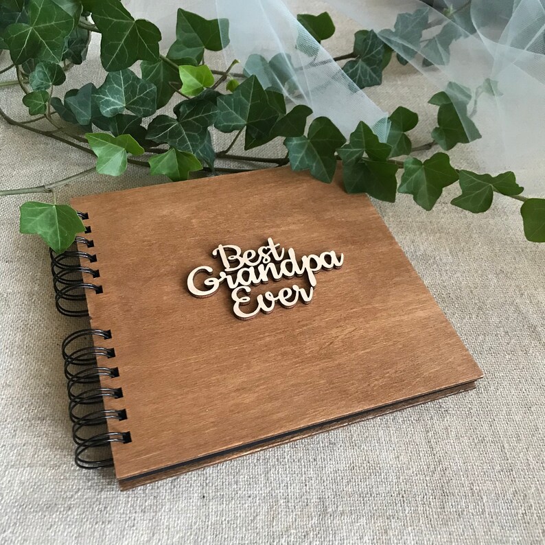 Gift for Grandpa / Photo Album for Grandfather / Scrapbook image 7