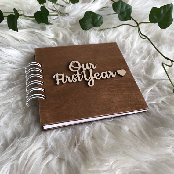 First Anniversary Scrapbook, Love Diary, Photo Book, Anniversary Gift for  Husband 