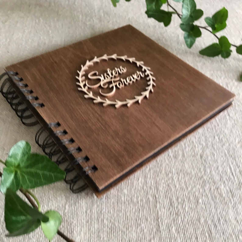 Sister Gift Scrapbook Album Photo Book With Wood Cover Etsy