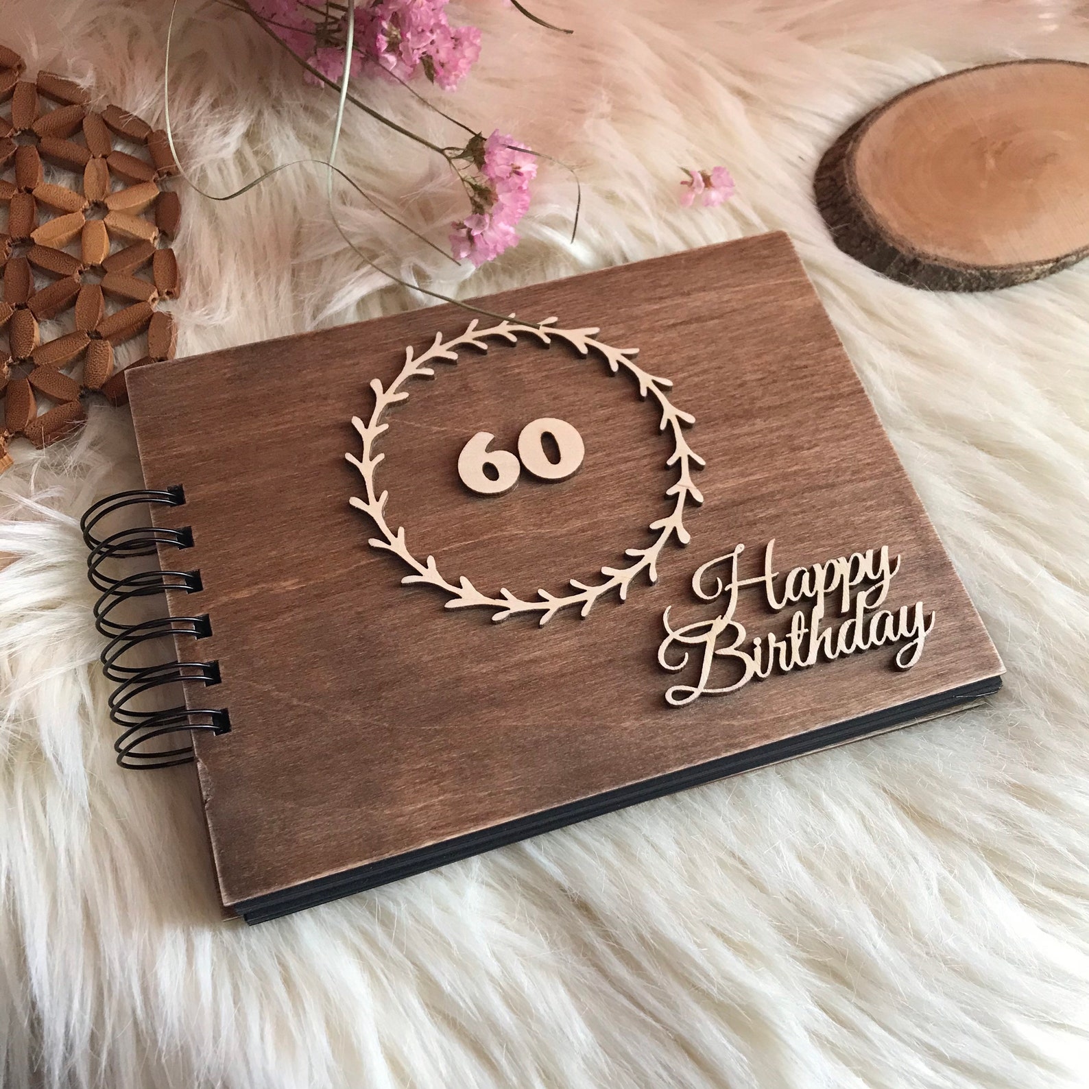 60. Geburtstag Scrapbook Rustikales Fotobuch Geschenk für Etsy.de