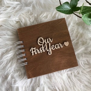 1 Year Anniversary Gift - Photo Album - Our First Year  Scrapbook - Gift for Boyfriend for Girlfriend