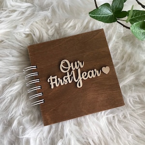 1 Year Anniversary Gift - Photo Album - Our First Year  Scrapbook - Gift for Boyfriend for Girlfriend