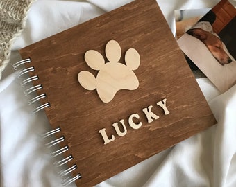 Dog Photo Album Personalized - New Puppy Scrapbook - Gift for Friend