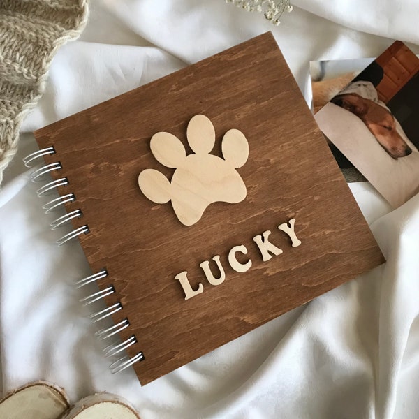 Dog Photo Album Personalized - New Puppy Scrapbook - Gift for Friend