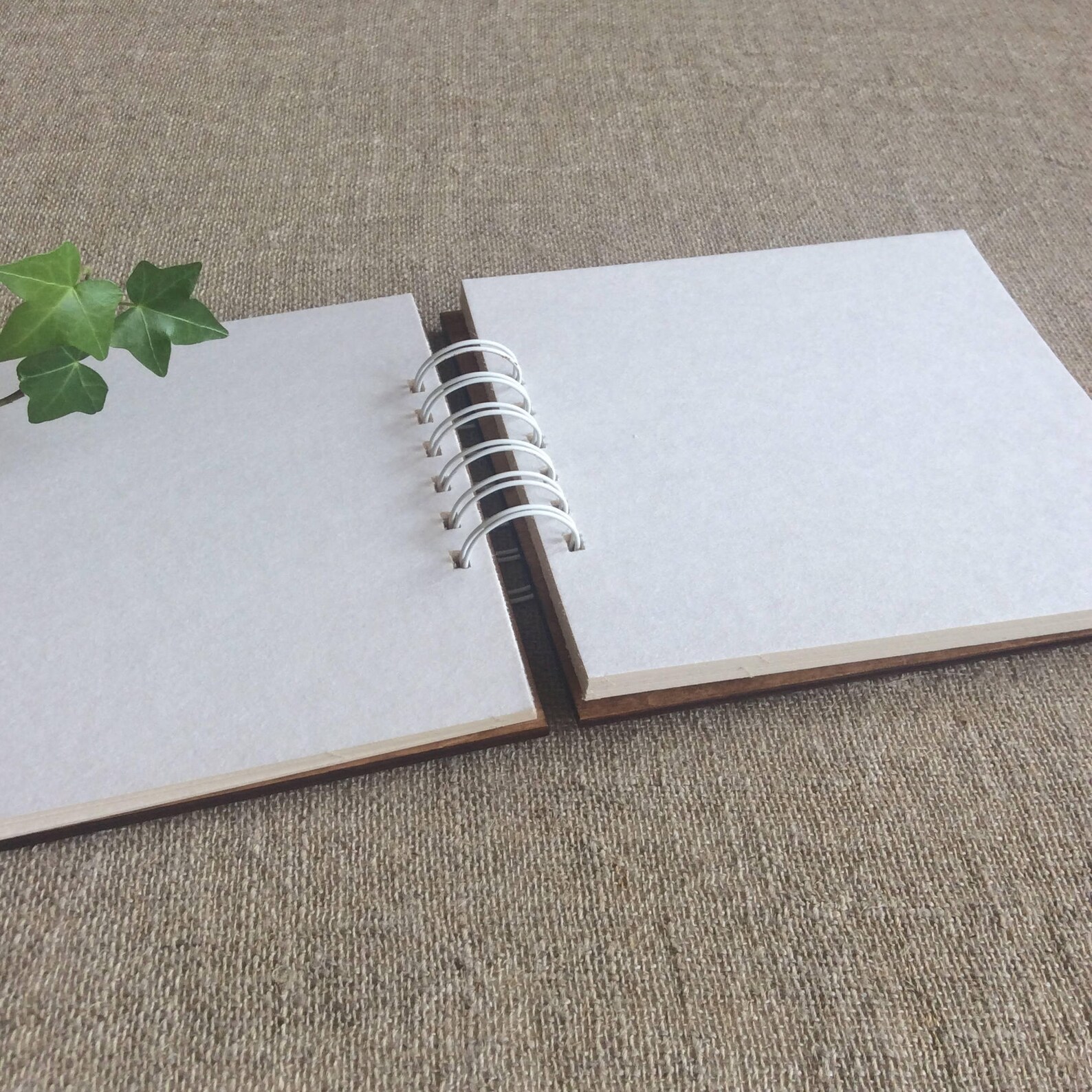 Photo album for best friend black pages album wooden cover Etsy