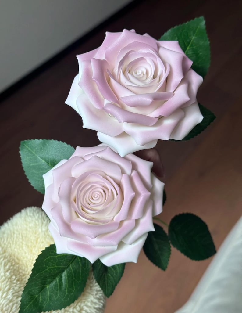 Handmade Ceramic Rose Flower, Pure Handcrafted Floral Decor, Elegant ...