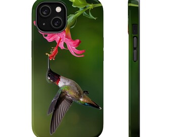 Ruby-throated Hummingbird Phone Case | Magnetic Impact-Resistant Case