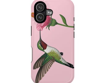Hummingbird Floral Phone Case | Magnetic Impact-Resistant Case