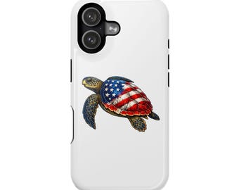 American Flag Sea Turtle phone case | Phone Case