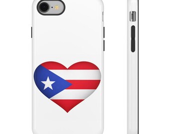 Puerto Rico Flag Heart phone case | Tough Case