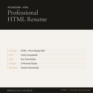 HTML-sjabloon CV ATS | Modern cv | Direct downloaden
