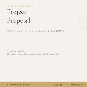 Sjabloon projectvoorstel Canva | 3 ontwerpen | Zakelijk voorstel | Direct downloaden