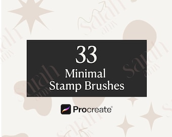 33 minimale organische stempelborstels voor Procreate