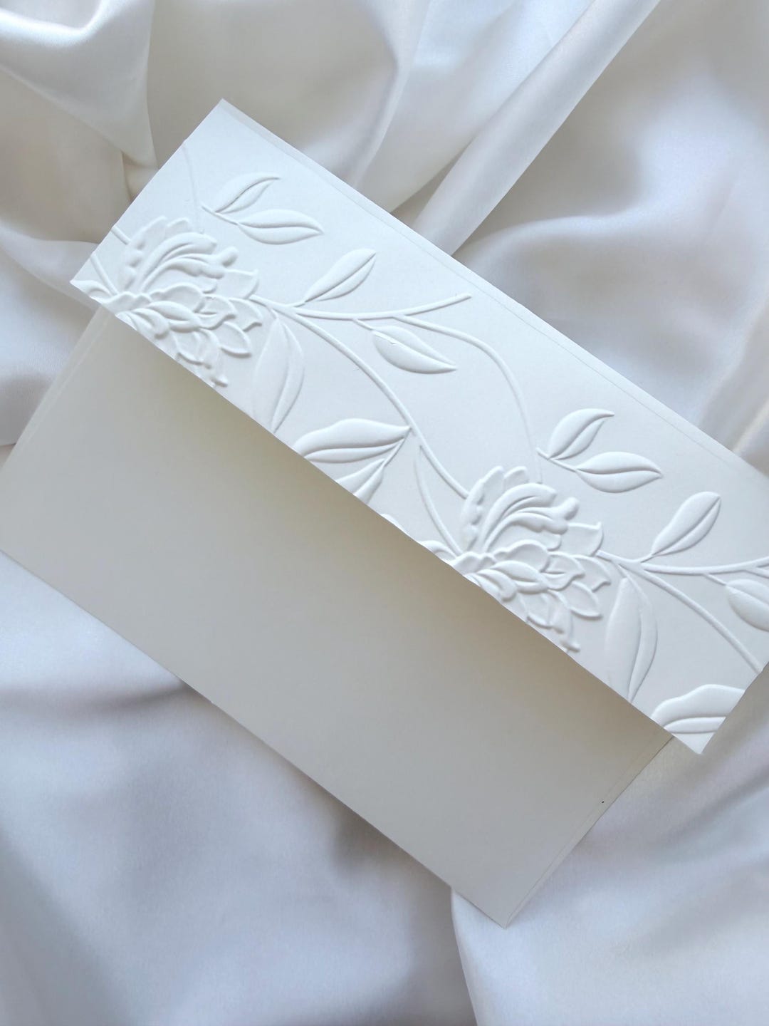 Embossed Floral Wedding Envelopes – 5x7 Ivory Stationery - Etsy