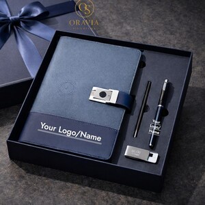 Kabelloses Aufladen Notebook mit Power Bank – Smart Fingerprint Lock Journal & 32GB USB Tech Geschenk