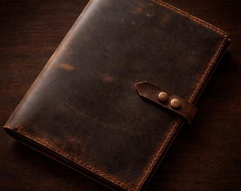 Leather Desk Organizer - Business Card Tray - Custom Logo Engraving