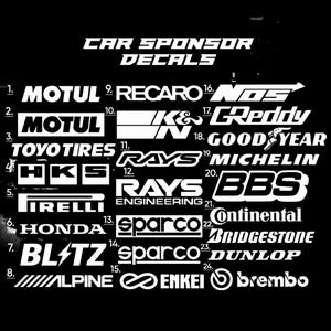 Bilsponsor-dekaler – JDM Race Car Windshield Banner Vinylklistermärken