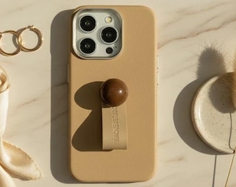 Custodia minimalista per iPhone con anello di presa, cover antiurto in TPU per iPhone 15 Pro Max