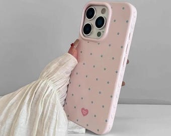 Custodia per iPhone a pois: sottile custodia antiurto in silicone per iPhone 15-17