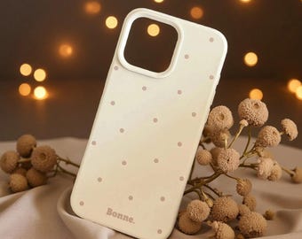 Korean Wave iPhone Case, Candy Color Dots, Soft Silicone Bumper