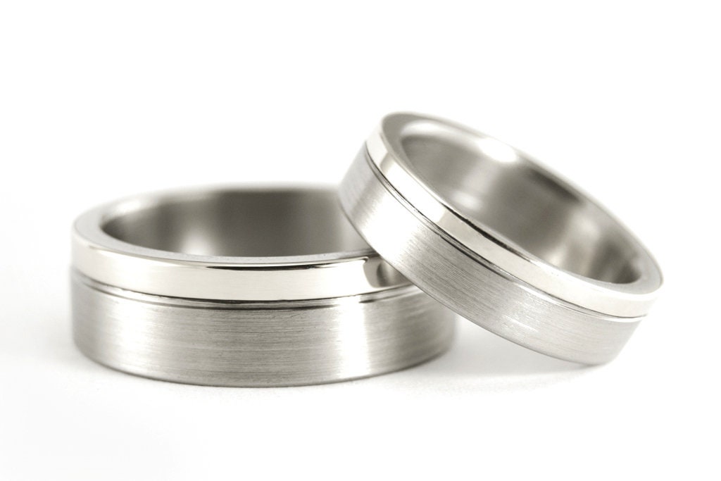 Titanium sale wedding set