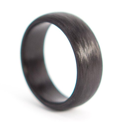 Carbon Fiber Ring for Him. Black Mens Wedding Band. Carbon Etsy
