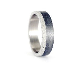 Titanium, Concrete and Graphite ring.  (00433_7N)