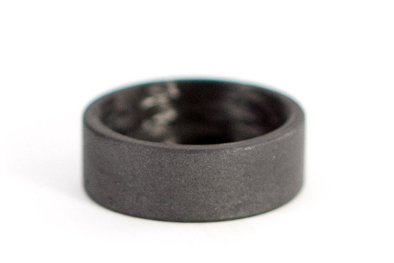 Carbon Fiber and Graphite Ring for Him. Gray Flat Men's - Etsy