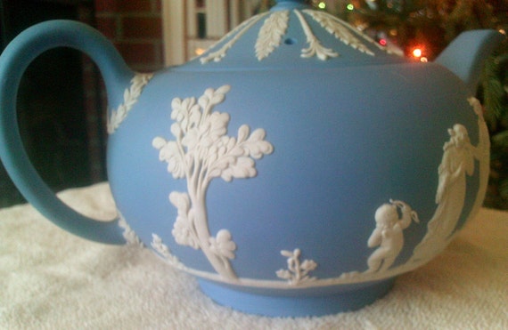 アンティーク雑貨  JASPER WARE TEAPOTS Wedgwood Jasperware Tea Pot - Etsy Canada