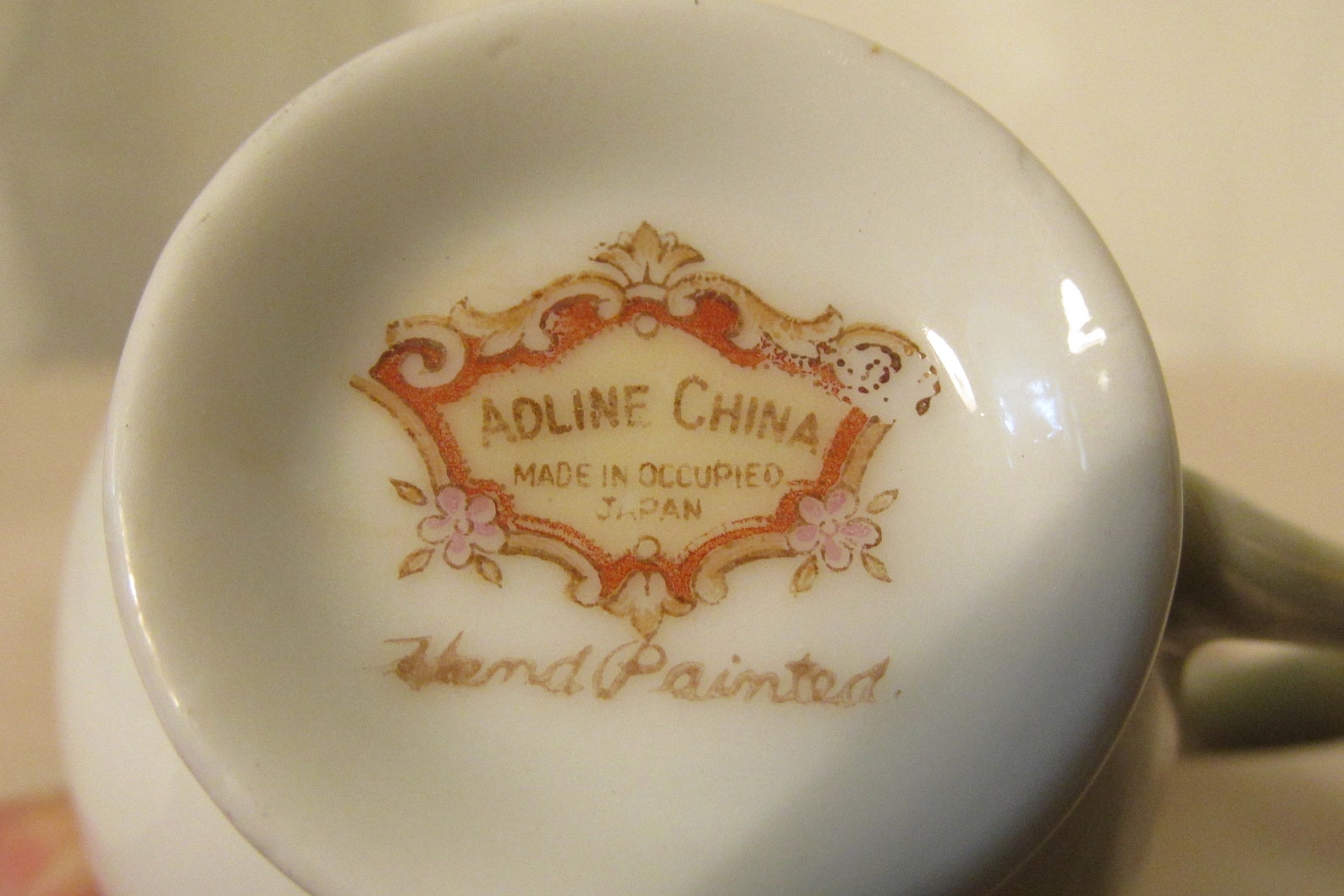 Hand Painted Demi Tea Cup and Saucer Etsy