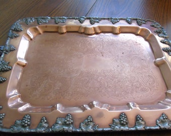 Sheffield Silver On Copper Butler Tray