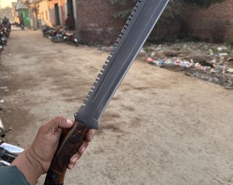 Custom Machete Knife | Forged Steel Blade | Jungle Clearing Tool | Camping & Hiking Essential