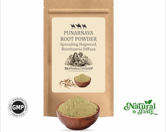 Punarnava Root Powder | Boerhavia Diffusa, Spreading Hogweed | Ayurvedic Botanical (GMP Certified)