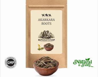 Whole Akarkara Roots | Anacyclus Pyrethrum Ayurvedic Botanical (GMP Certified)