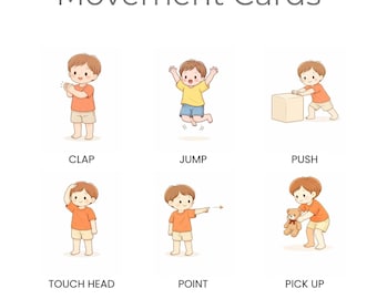 Toddler Action Cards | Movement Flashcards, Ages 1-4 (Printable Download)