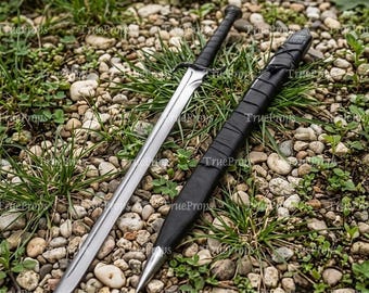 Handmade Medieval Single-Edge Sword Replica – European Style Cosplay Prop, Knight Display Collectible & Wall Decor