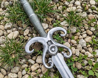 Handmade Medieval European Display Sword, 40 Inch Decorative Collectible with Scabbard