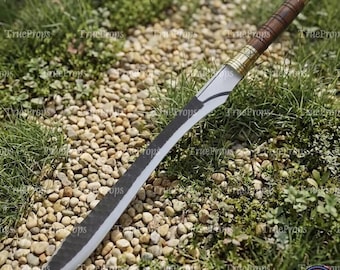 Hand Forged High Carbon Steel Scimitar Sword, Rosewood Handle