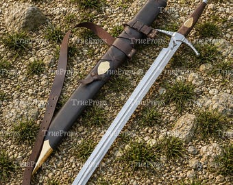 Wheel of Time Heron Mark Sword Replica, Stainless Steel, Rosewood Handle, Wooden Scabbard