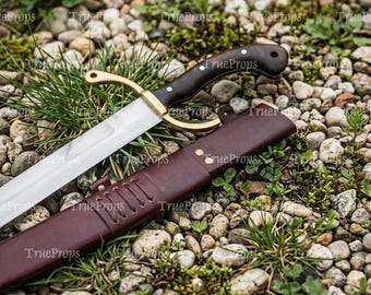 Handmade Medieval Single-Edge Sword Replica – European Style Cosplay Prop, Knight Display Collectible & Wall Decor