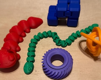 3d gedruckte - Packung mit 5 Fidget Spielzeugen