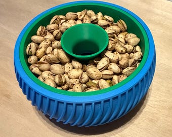 3D gedruckte Snackschale, zweilagige Nussschale, Süßigkeitsschale - Familien- / Partygröße