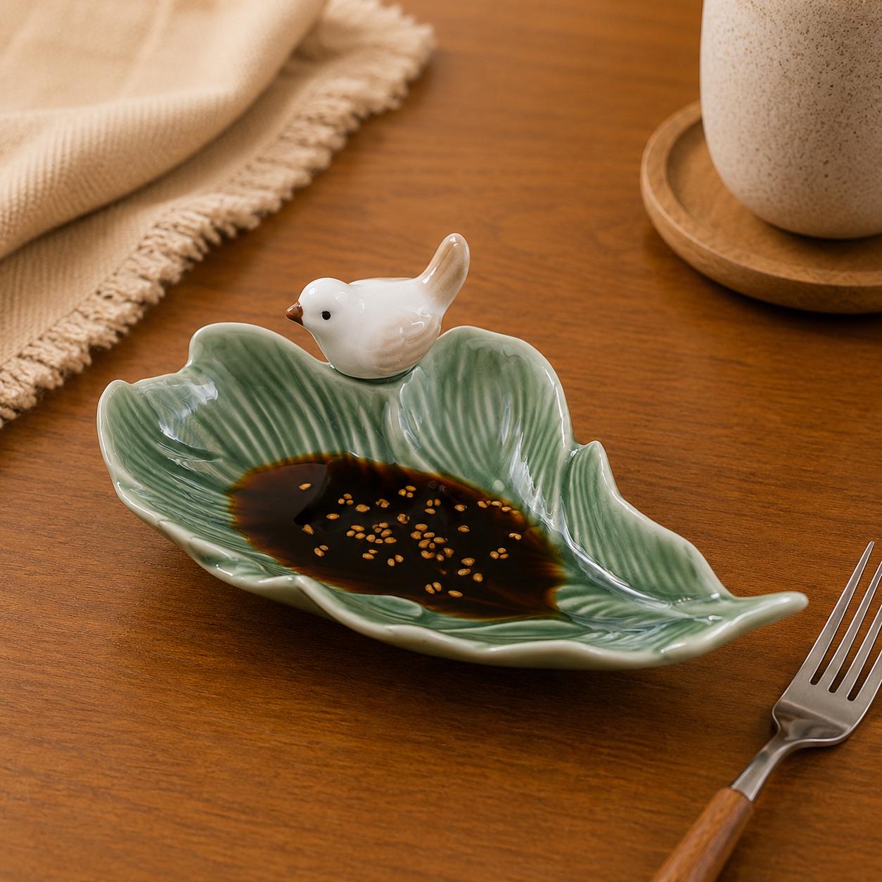 葉の陶器皿 - Etsy 日本