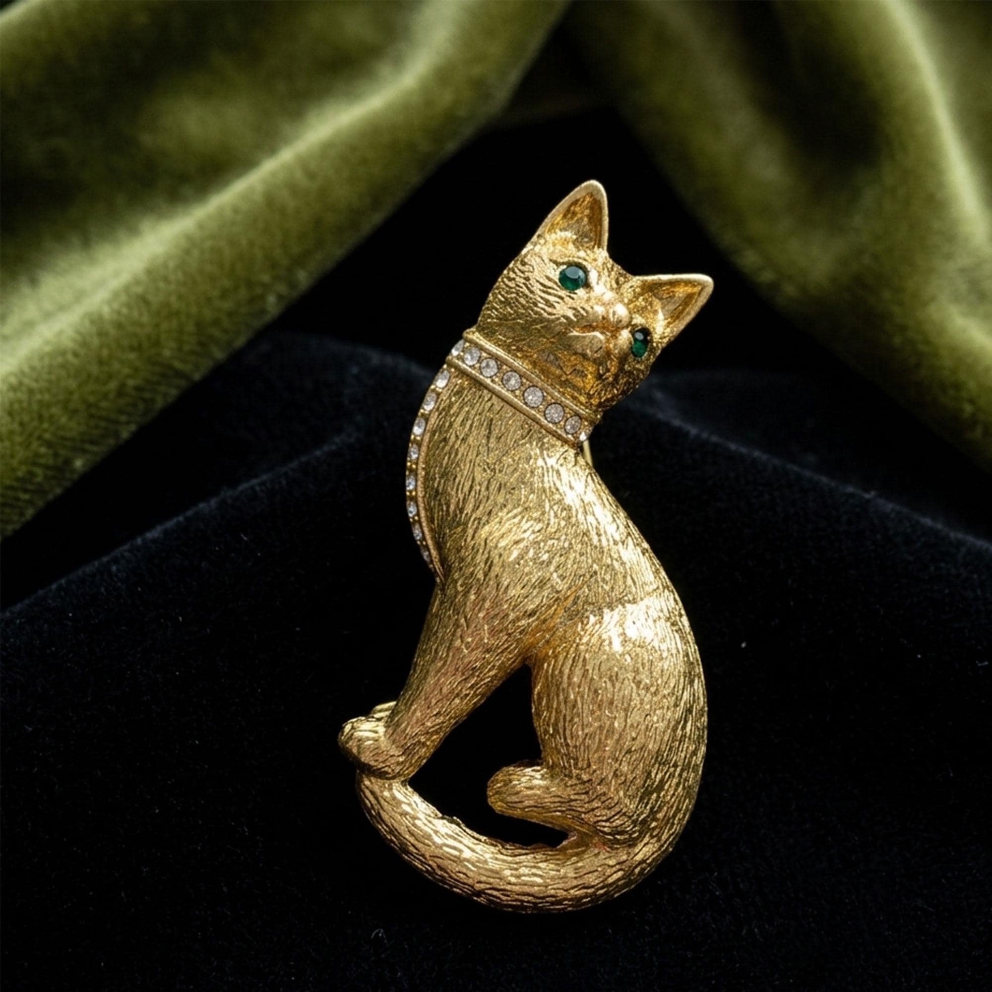 【希少】ねこ　ヴィンテージ　アンティーク　レトロ　昭和　ブローチ アンティーク猫のブローチ - Etsy 日本