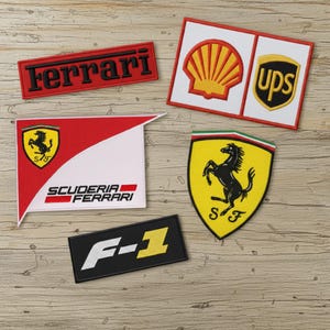 Scuderia Ferrari Embroidered Patch: F1 Racing Iron-On Applique, Motorsport Racing Patches