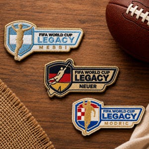 FIFA World Cup Legacy Patches | Messi, Neuer, Modric Soccer Badges