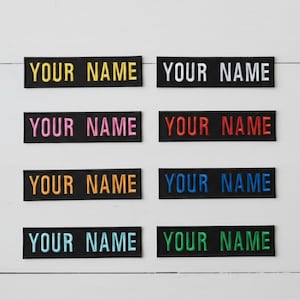 Custom Embroidered Name Patch: Personalized Text Iron-On Sew-On Team Patches