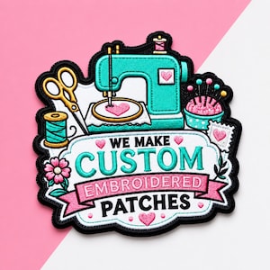 Custom Embroidered Patch, Personalized Iron On Sew On Patch, Custom Logo Patch, Custom Design Patch, Personalized Logo, Personalized Text